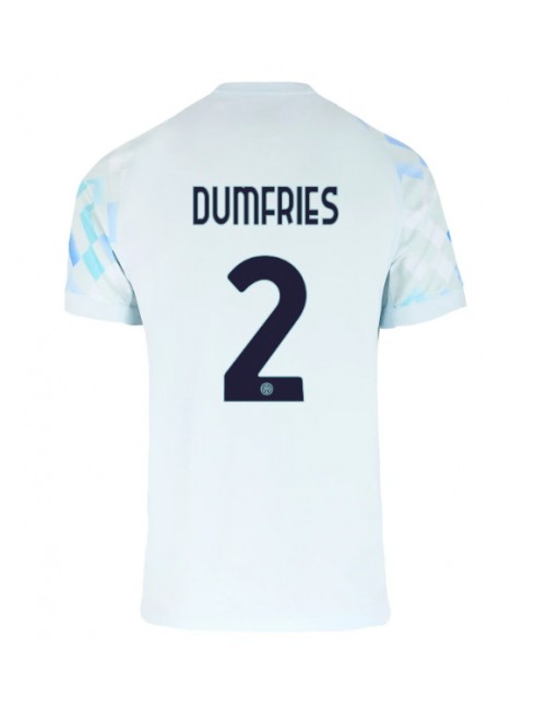 Moški Nogometna dresi replika Inter Milan Denzel Dumfries #2 Gostujoči 2025-26 Kratek rokav Moški Nogometna dresi replika Inter Milan Denzel Dumfries #2 Gostujoči 2025-26 Kratek rokav